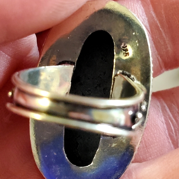 New Oversized Abalone Shell 925 Silver Statement Ring. - Picture 16 of 16